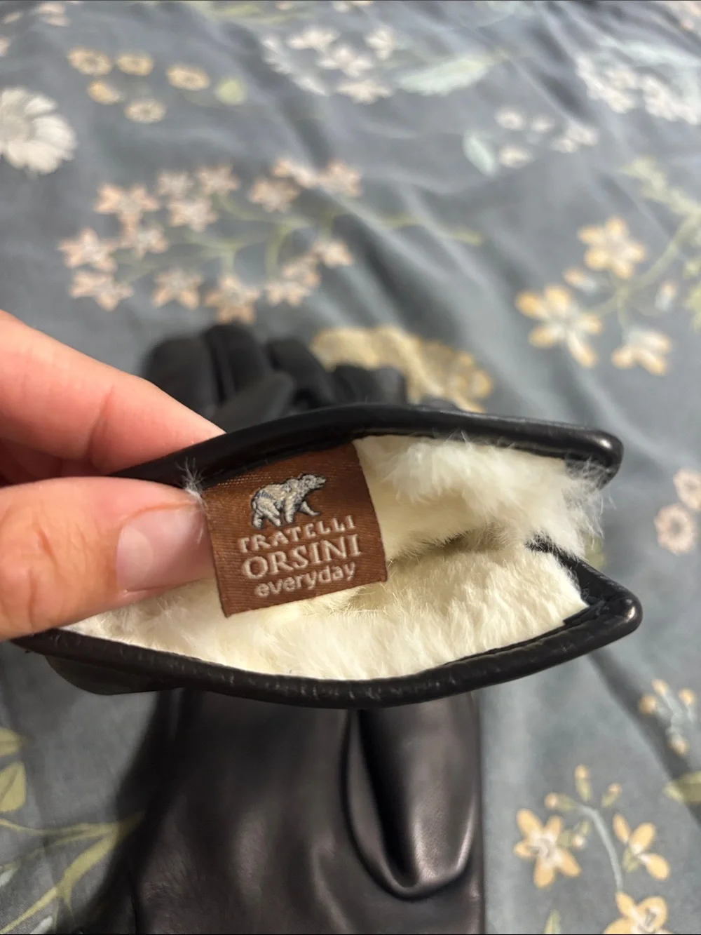 Fratelli Orsini Francesca Italian Lambskin Leather & Rabbit Fur Gloves 6.5/Small